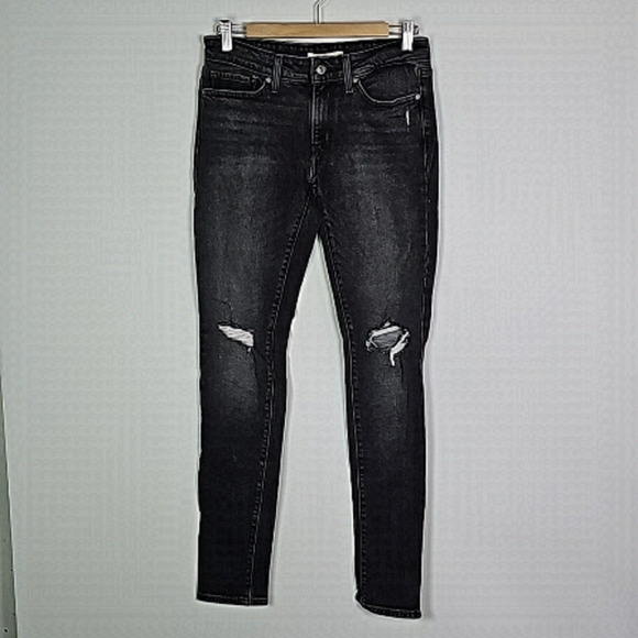 Levi's 711 dark gray 27x32 skinny jeans - Picture 1 of 8